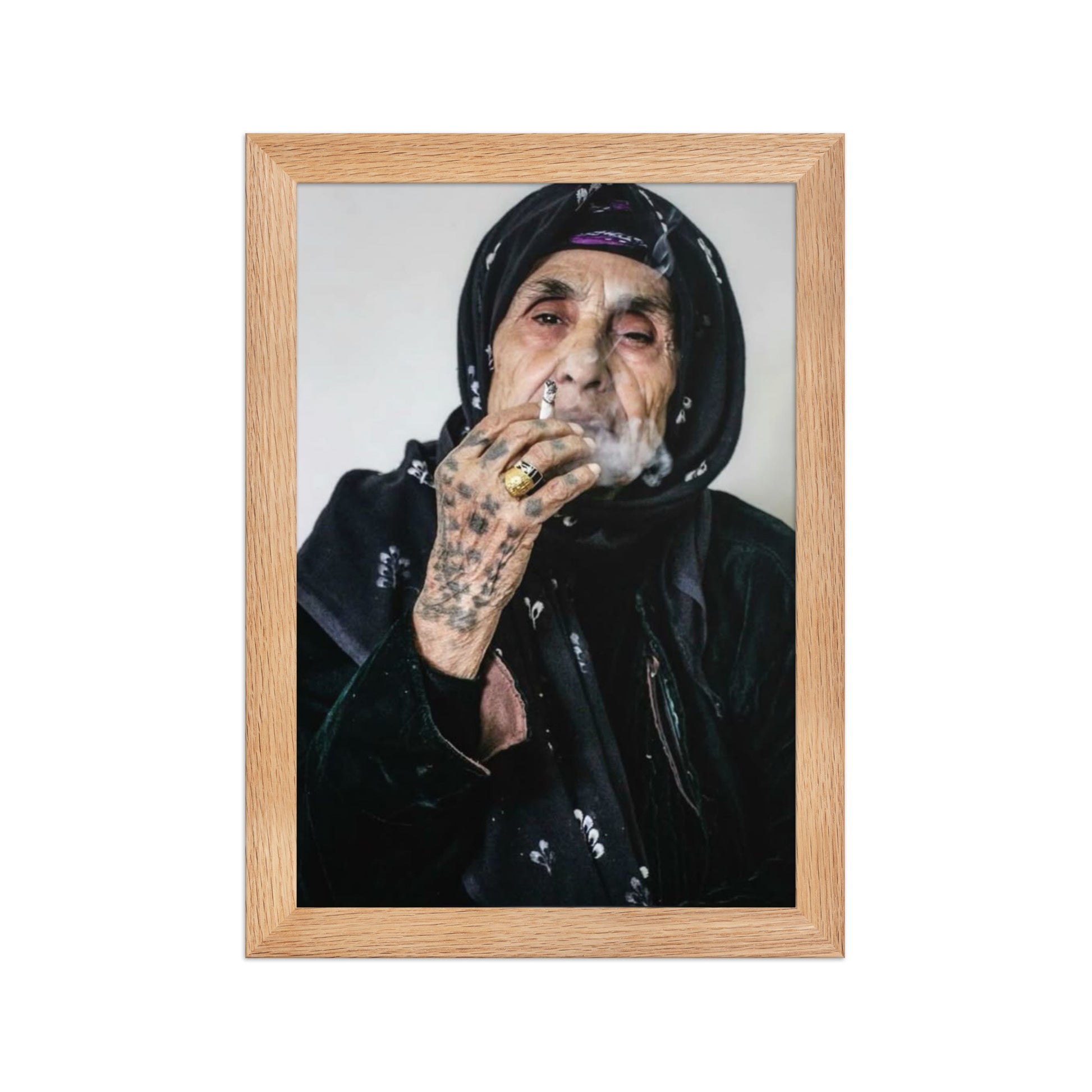 Old Kurdish Woman Framed Poster | Heritage Art - Kurdish Wall Art Poster | MarsoniPrint