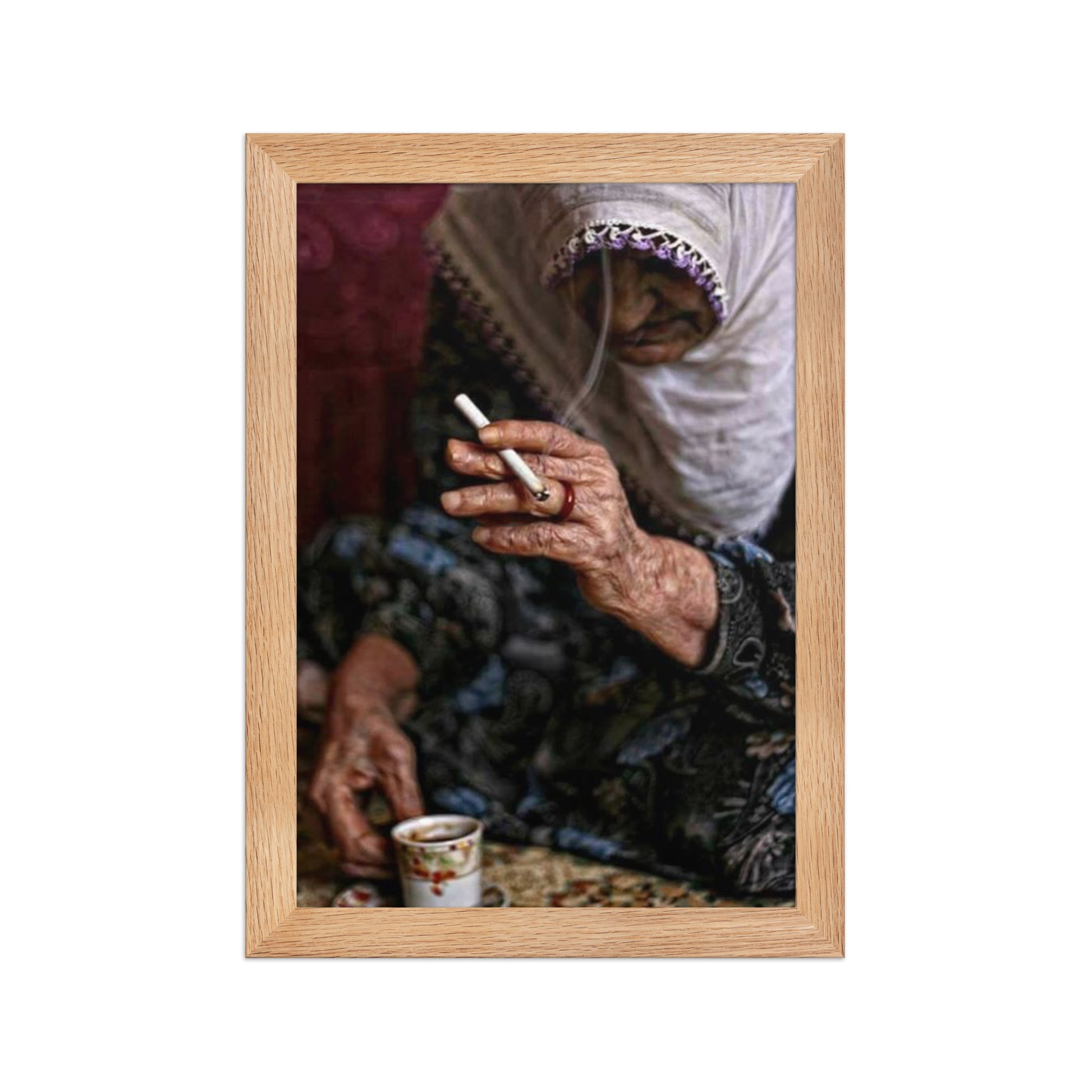 Elder Kurdish Woman Poster | Framed Heritage Art - Kurdish Wall Art Poster | MarsoniPrint