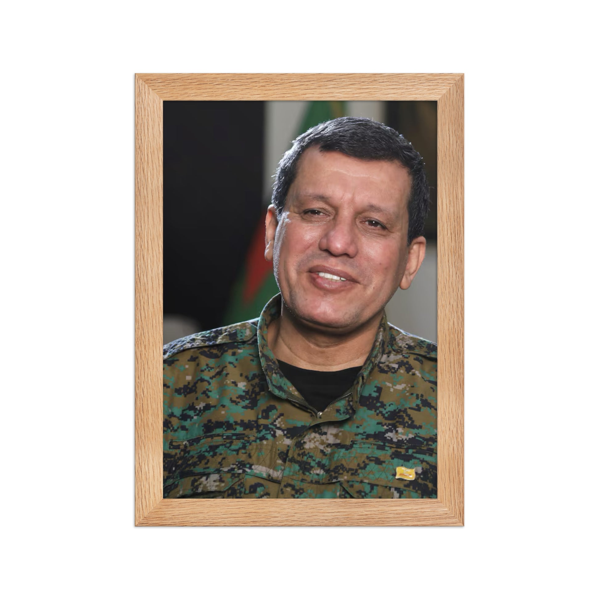 Mazlum Abdi Framed Poster | Kurdish Leader Art - Kurdish Wall Art Poster | MarsoniPrint
