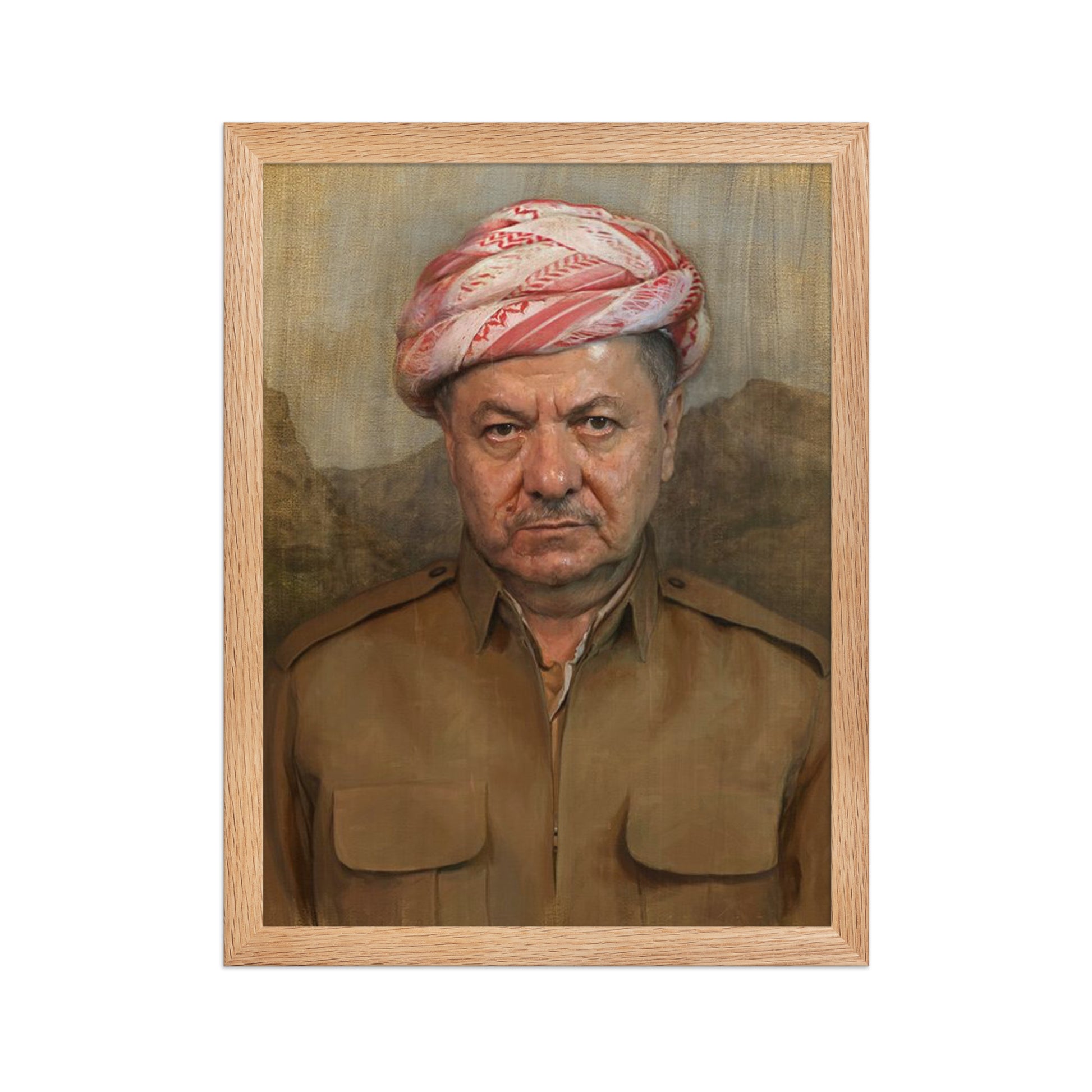 Mesut Barzani Framed Poster | Kurdish Leader Wall Art - Kurdish Wall Art Poster | MarsoniPrint