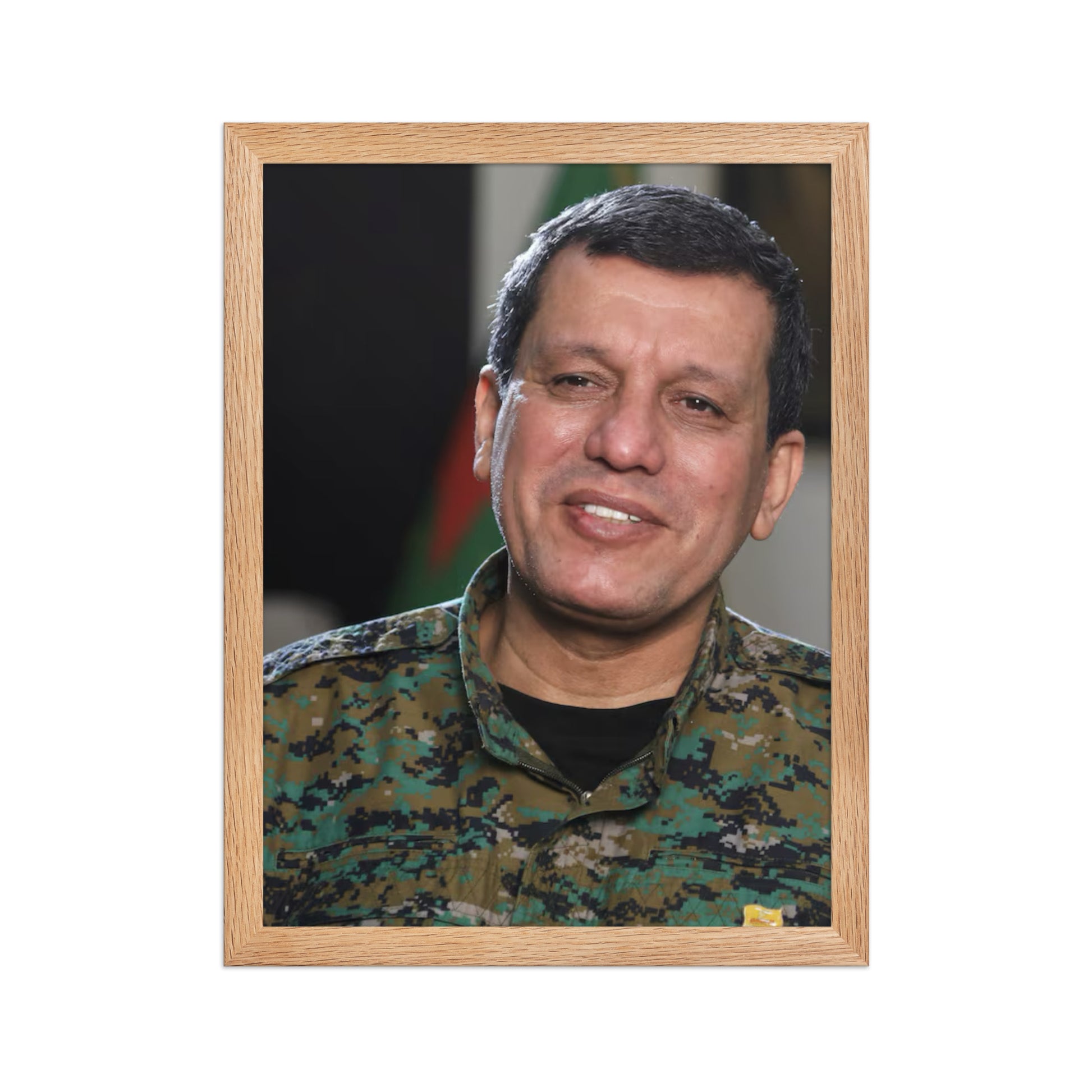 Mazlum Abdi Framed Poster | Kurdish Leader Art - Kurdish Wall Art Poster | MarsoniPrint