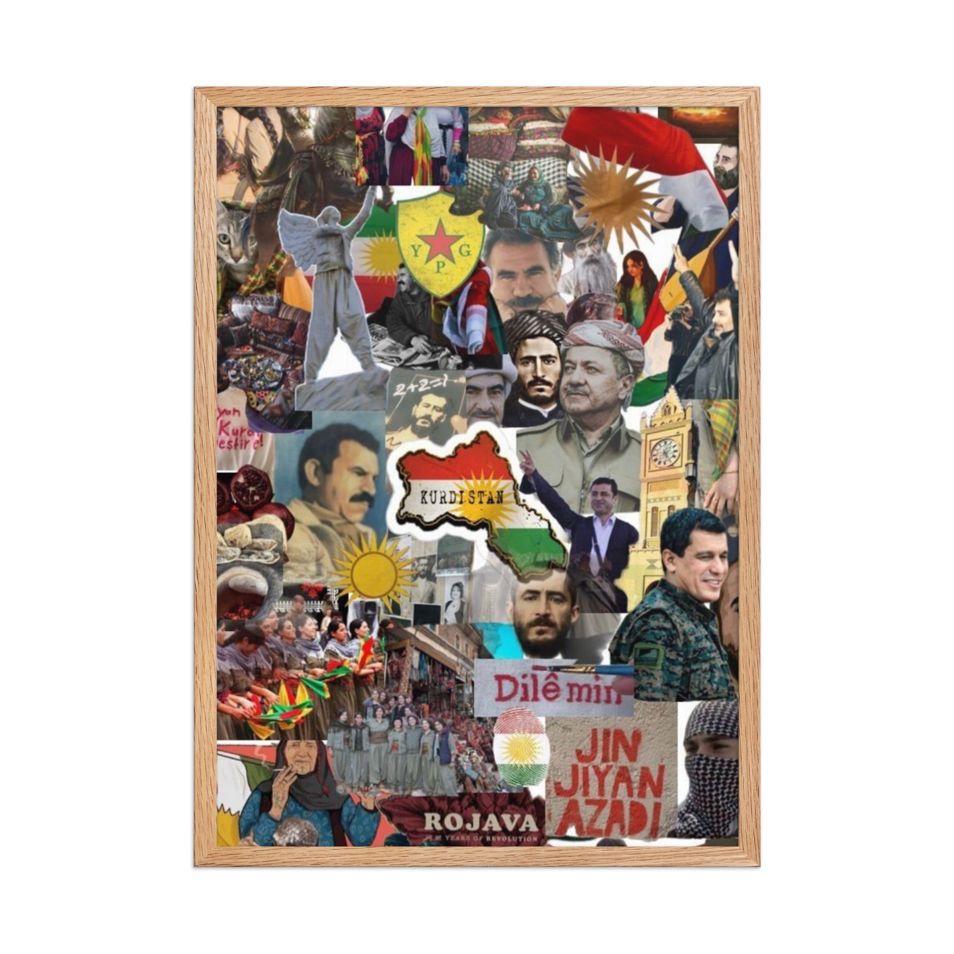 Kurdistan Yek Perca Framed Poster | Matte Print - Kurdish Wall Art Poster | MarsoniPrint