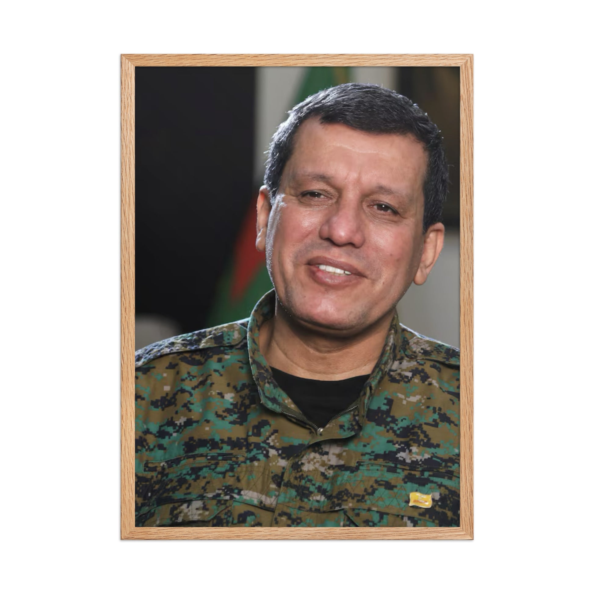 Mazlum Abdi Framed Poster | Kurdish Leader Art - Kurdish Wall Art Poster | MarsoniPrint