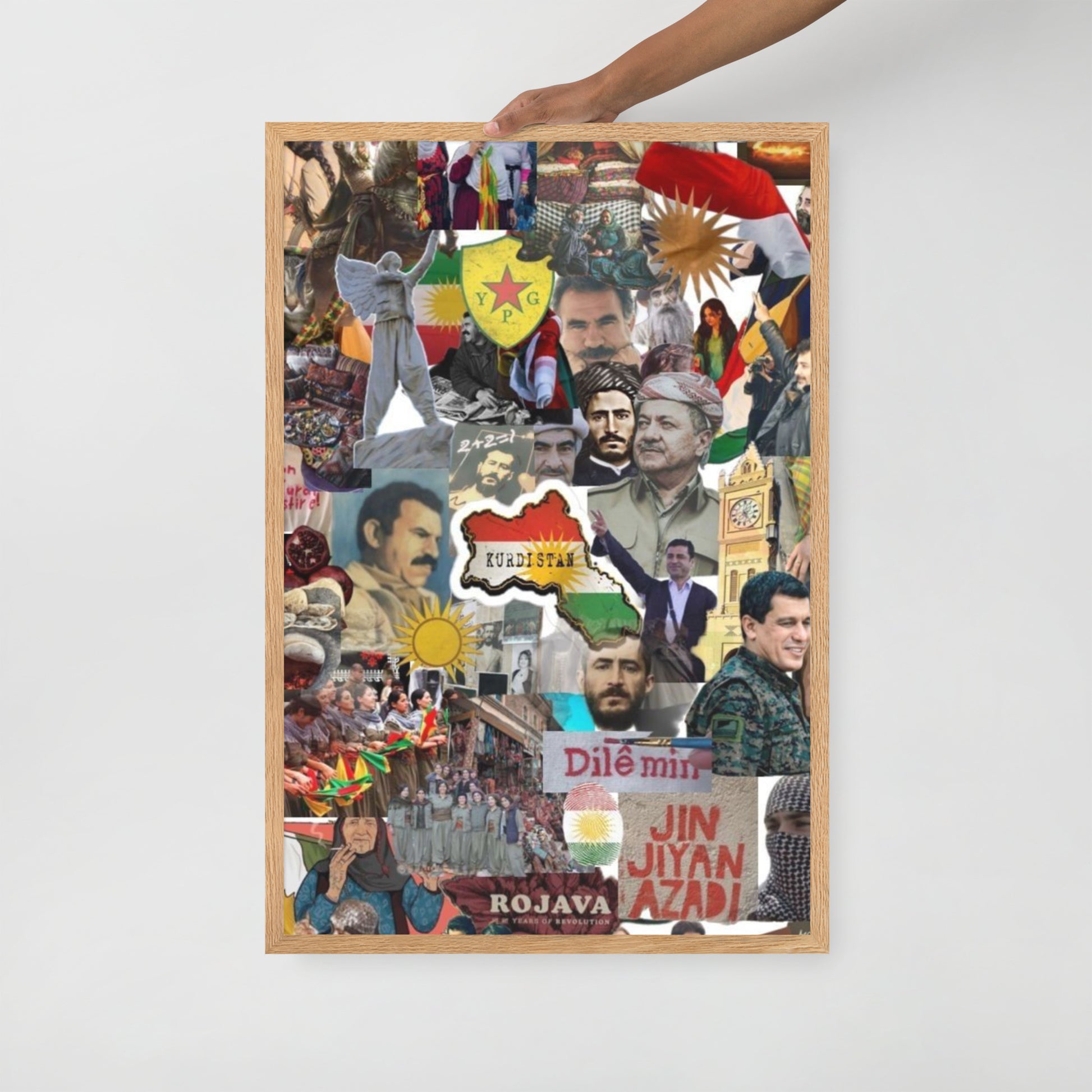 Kurdistan Yek Perca Framed Poster | Matte Print - Kurdish Wall Art Poster | MarsoniPrint
