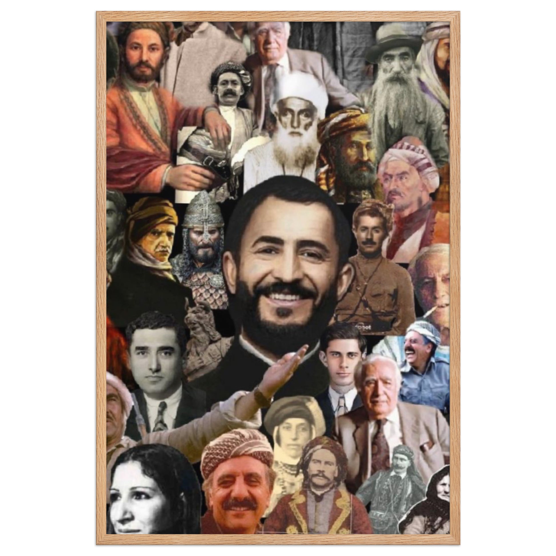 Kurdish Leaders Framed Poster | Kurdistan Flag Art - Kurdish Wall Art Poster | MarsoniPrint