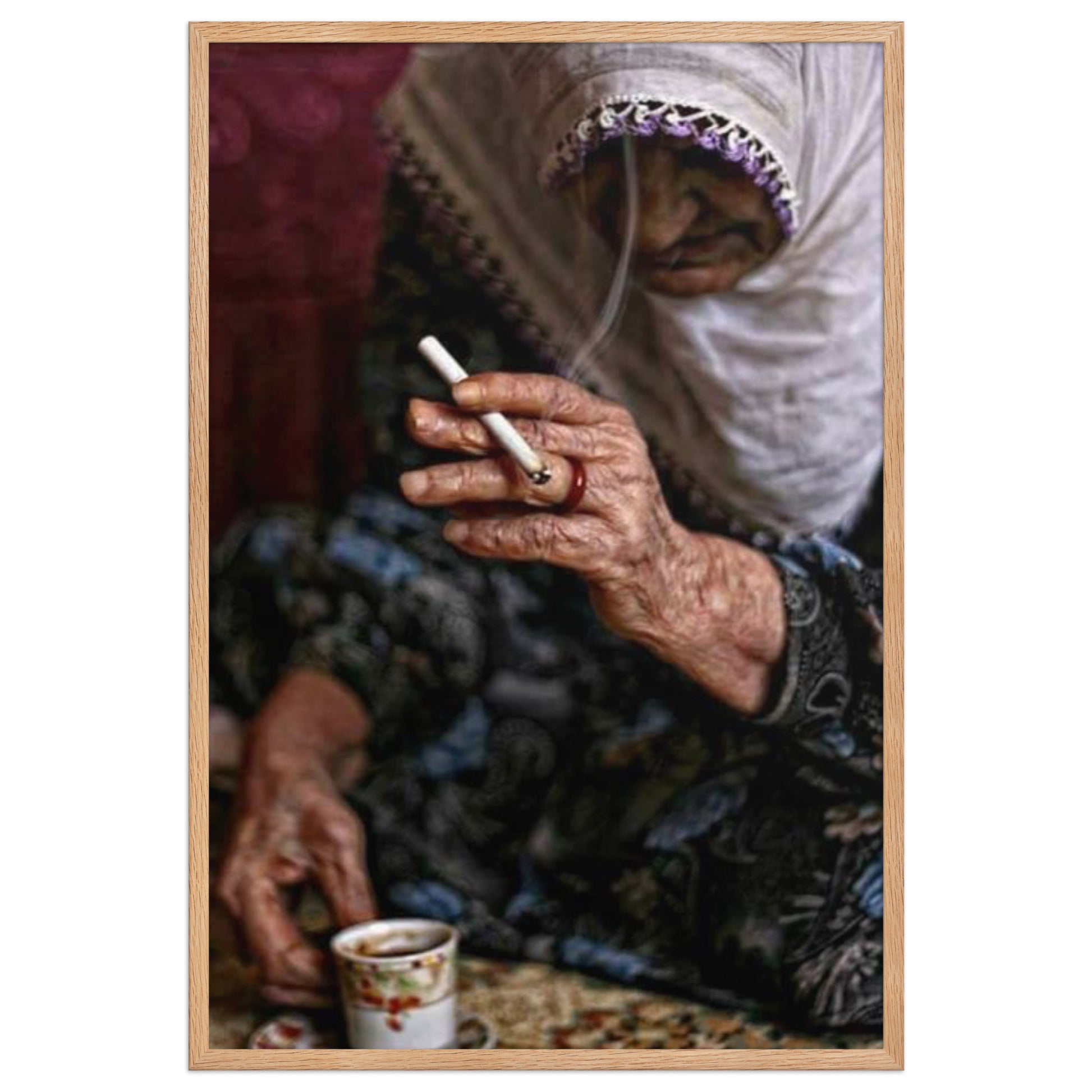 Elder Kurdish Woman Poster | Framed Heritage Art - Kurdish Wall Art Poster | MarsoniPrint