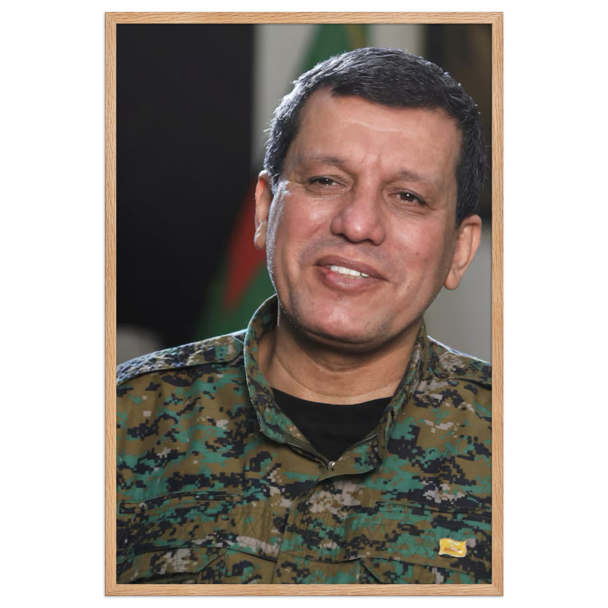 Mazlum Abdi Framed Poster | Kurdish Leader Art - Kurdish Wall Art Poster | MarsoniPrint