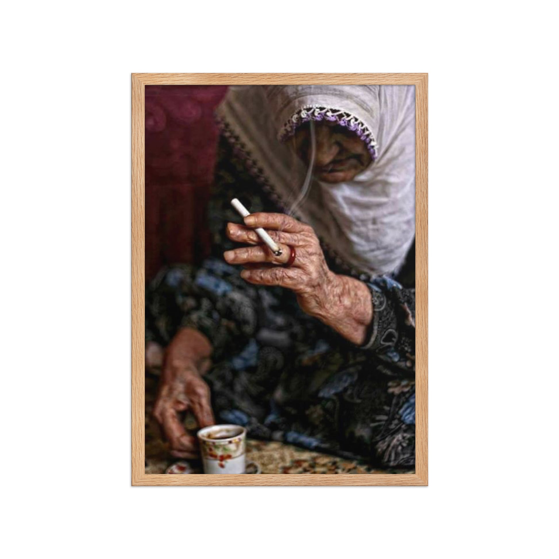 Elder Kurdish Woman Poster | Framed Heritage Art - Kurdish Wall Art Poster | MarsoniPrint