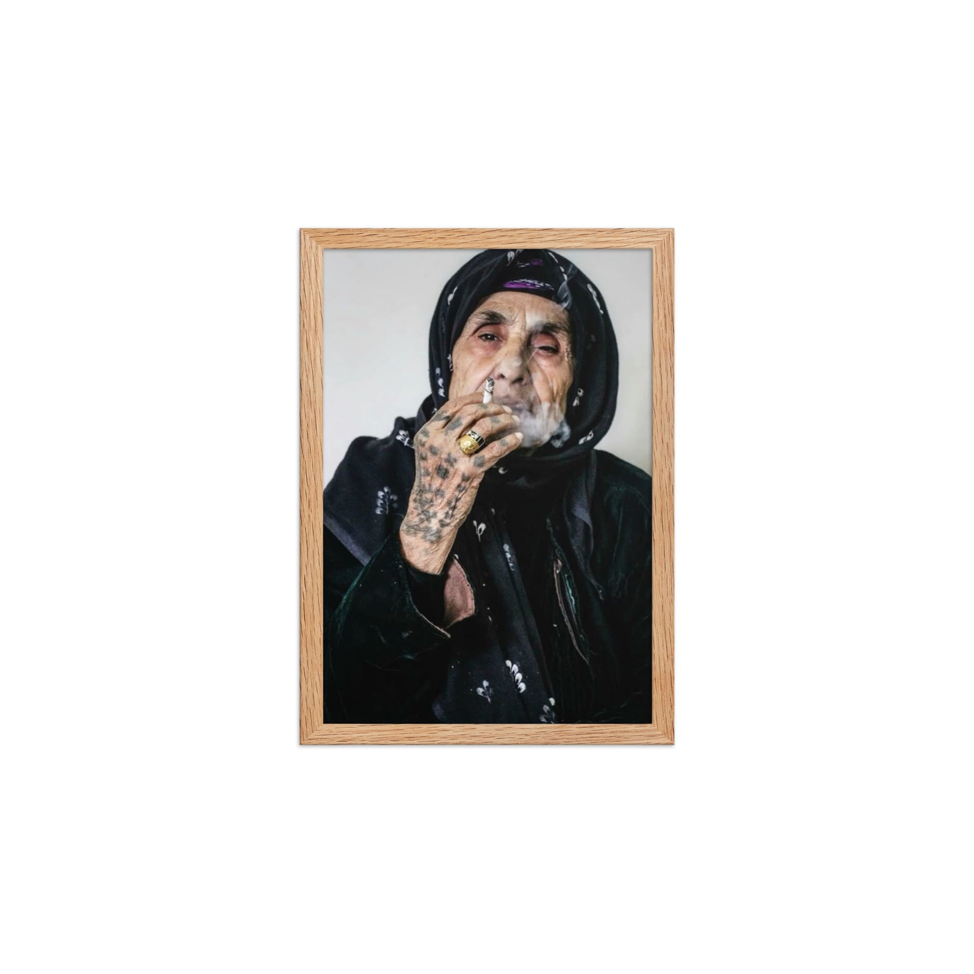 Old Kurdish Woman Framed Poster | Heritage Art - Kurdish Wall Art Poster | MarsoniPrint