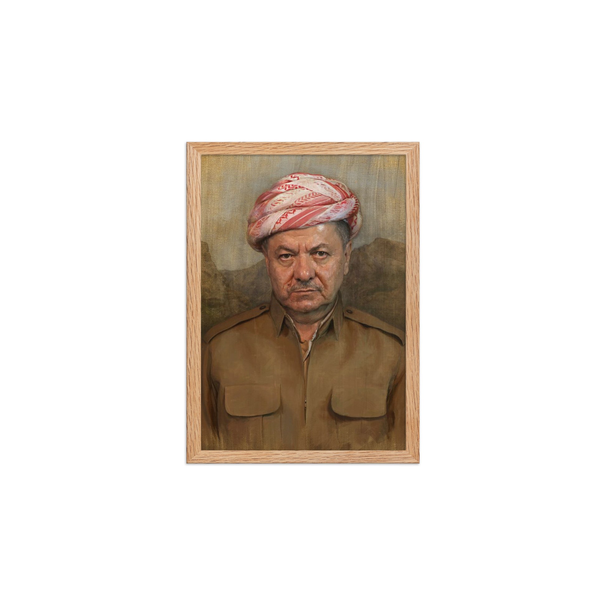 Mesut Barzani Framed Poster | Kurdish Leader Wall Art - Kurdish Wall Art Poster | MarsoniPrint
