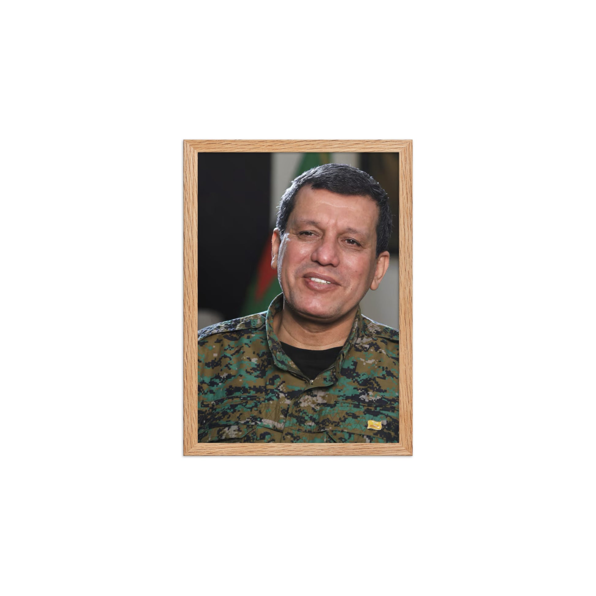 Mazlum Abdi Framed Poster | Kurdish Leader Art - Kurdish Wall Art Poster | MarsoniPrint