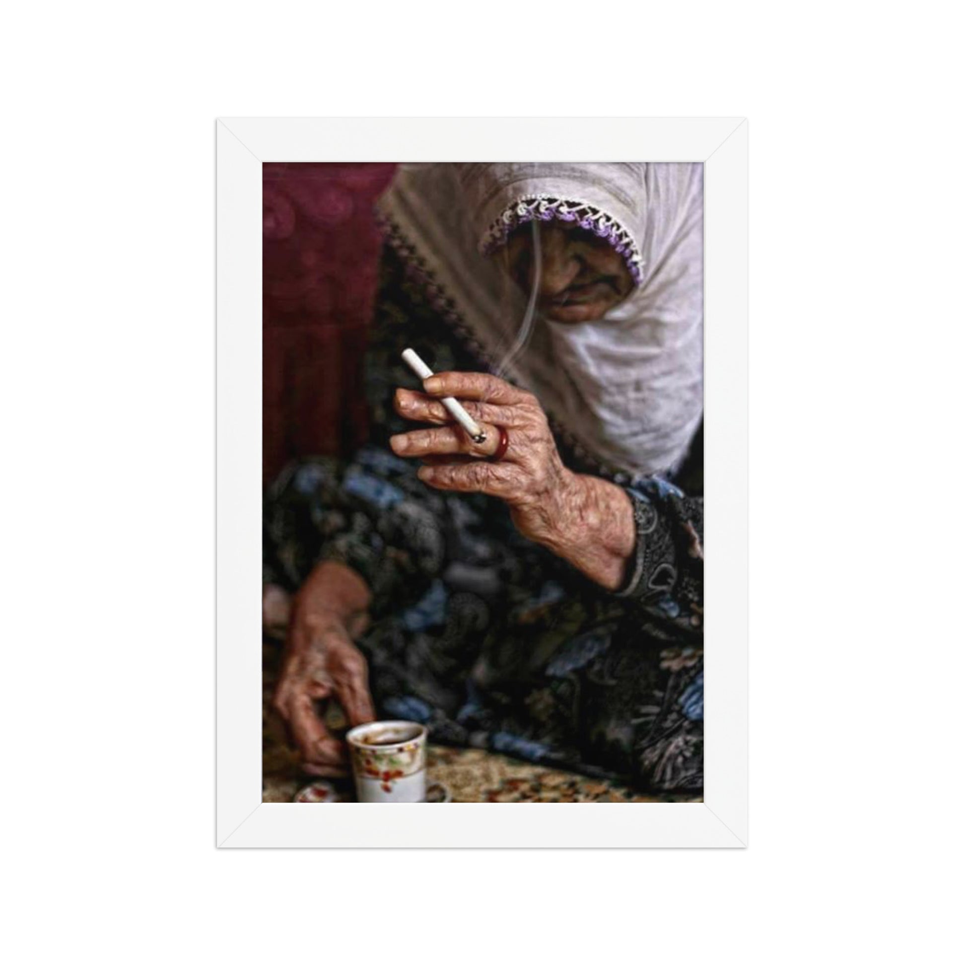 Elder Kurdish Woman Poster | Framed Heritage Art - Kurdish Wall Art Poster | MarsoniPrint