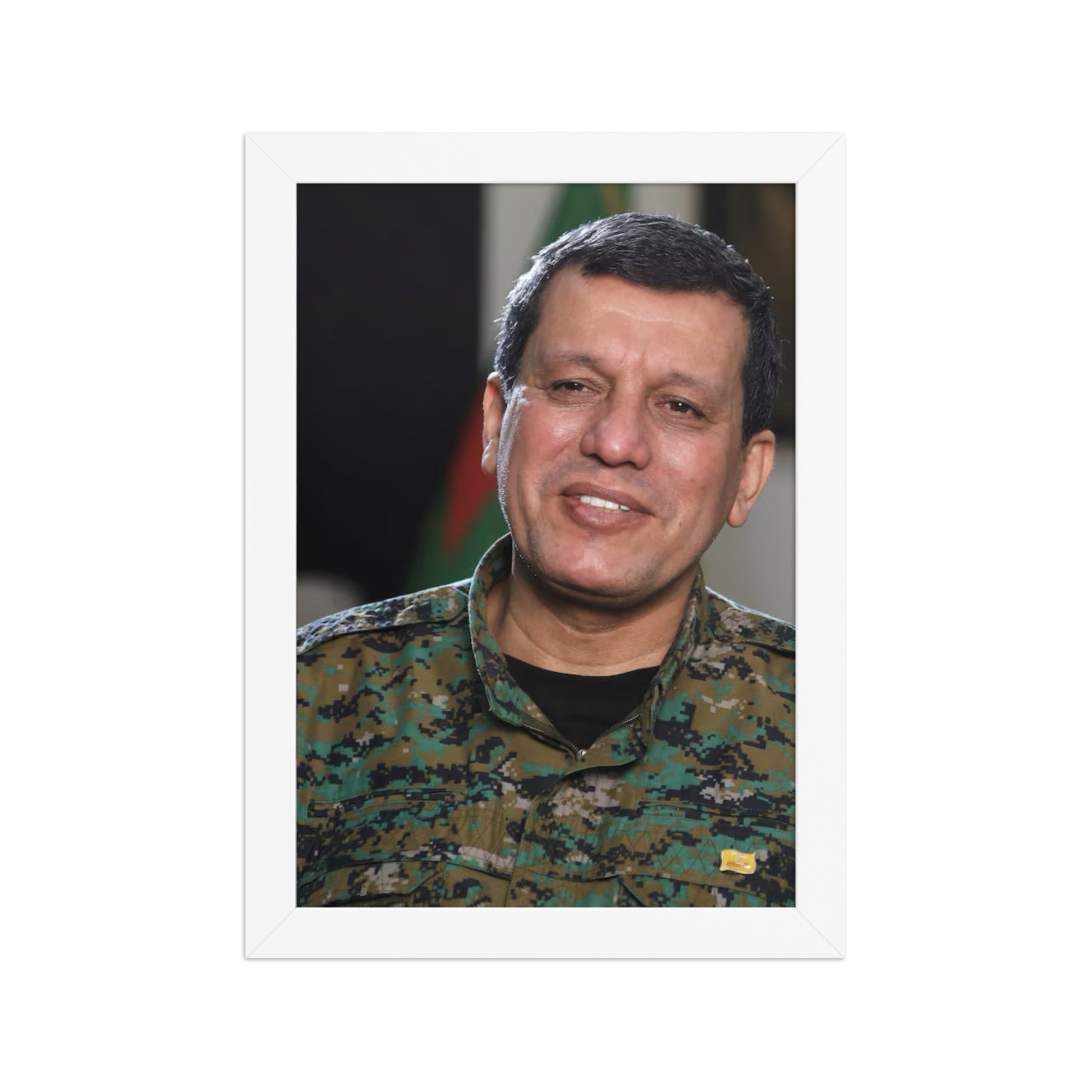 Mazlum Abdi Framed Poster | Kurdish Leader Art - Kurdish Wall Art Poster | MarsoniPrint