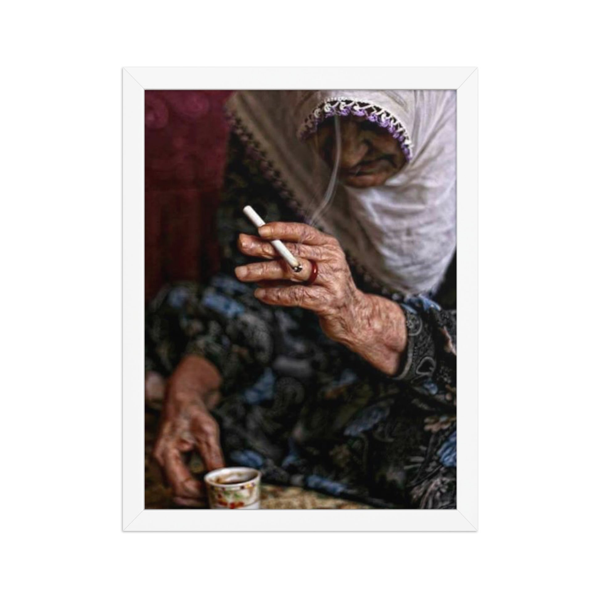 Elder Kurdish Woman Poster | Framed Heritage Art - Kurdish Wall Art Poster | MarsoniPrint