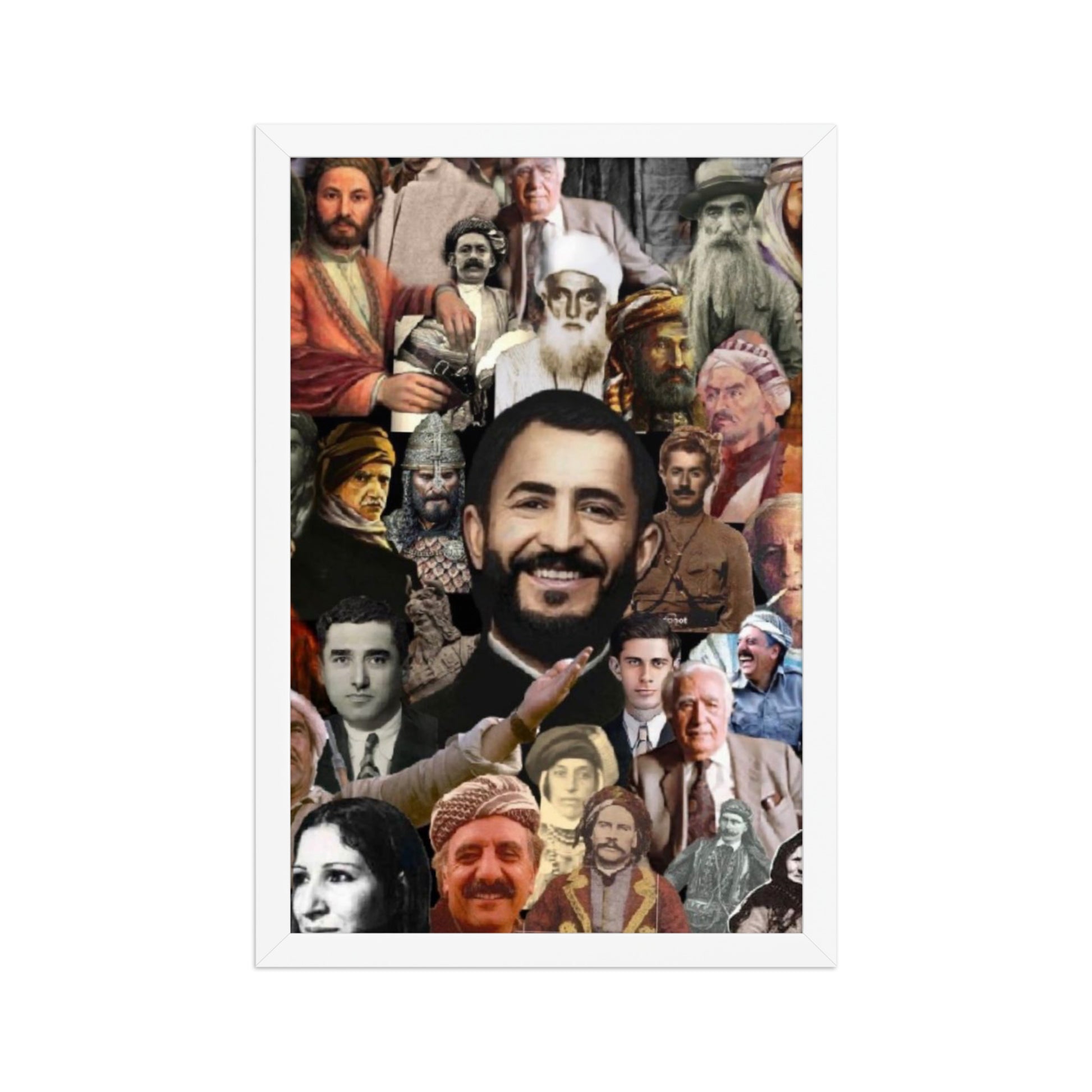 Kurdish Leaders Framed Poster | Kurdistan Flag Art - Kurdish Wall Art Poster | MarsoniPrint
