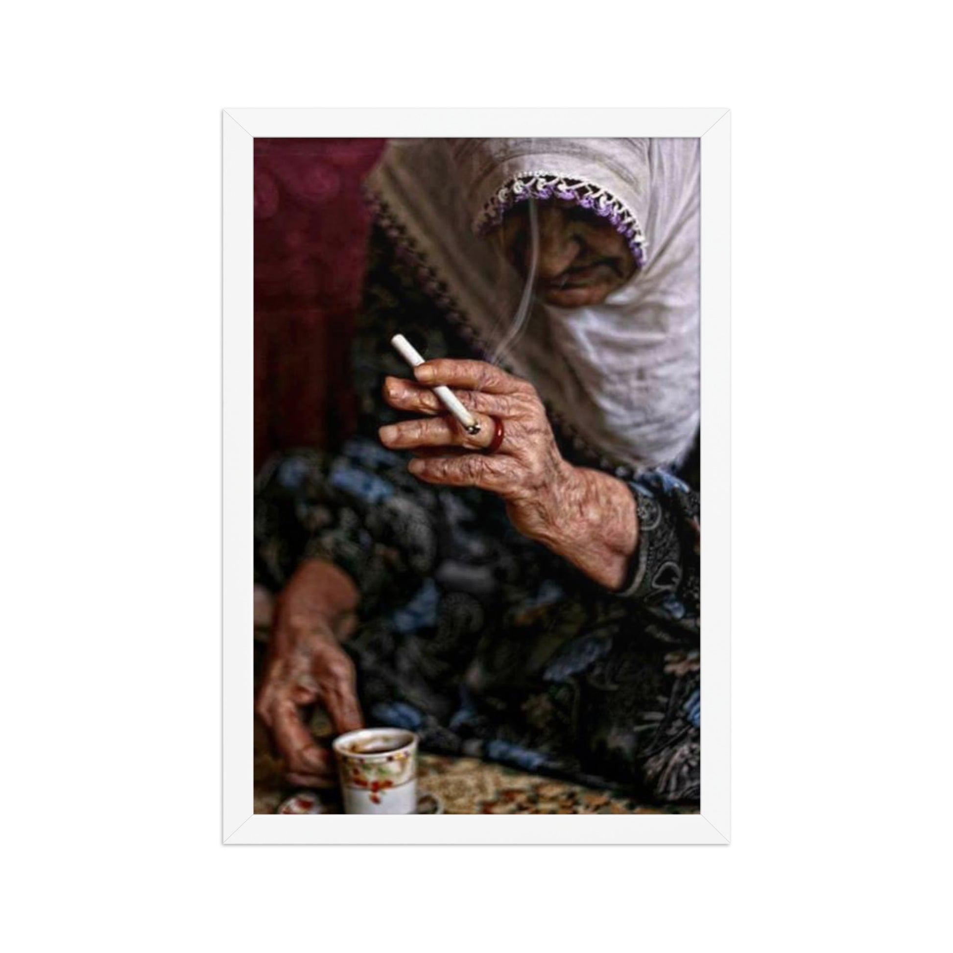 Elder Kurdish Woman Poster | Framed Heritage Art - Kurdish Wall Art Poster | MarsoniPrint
