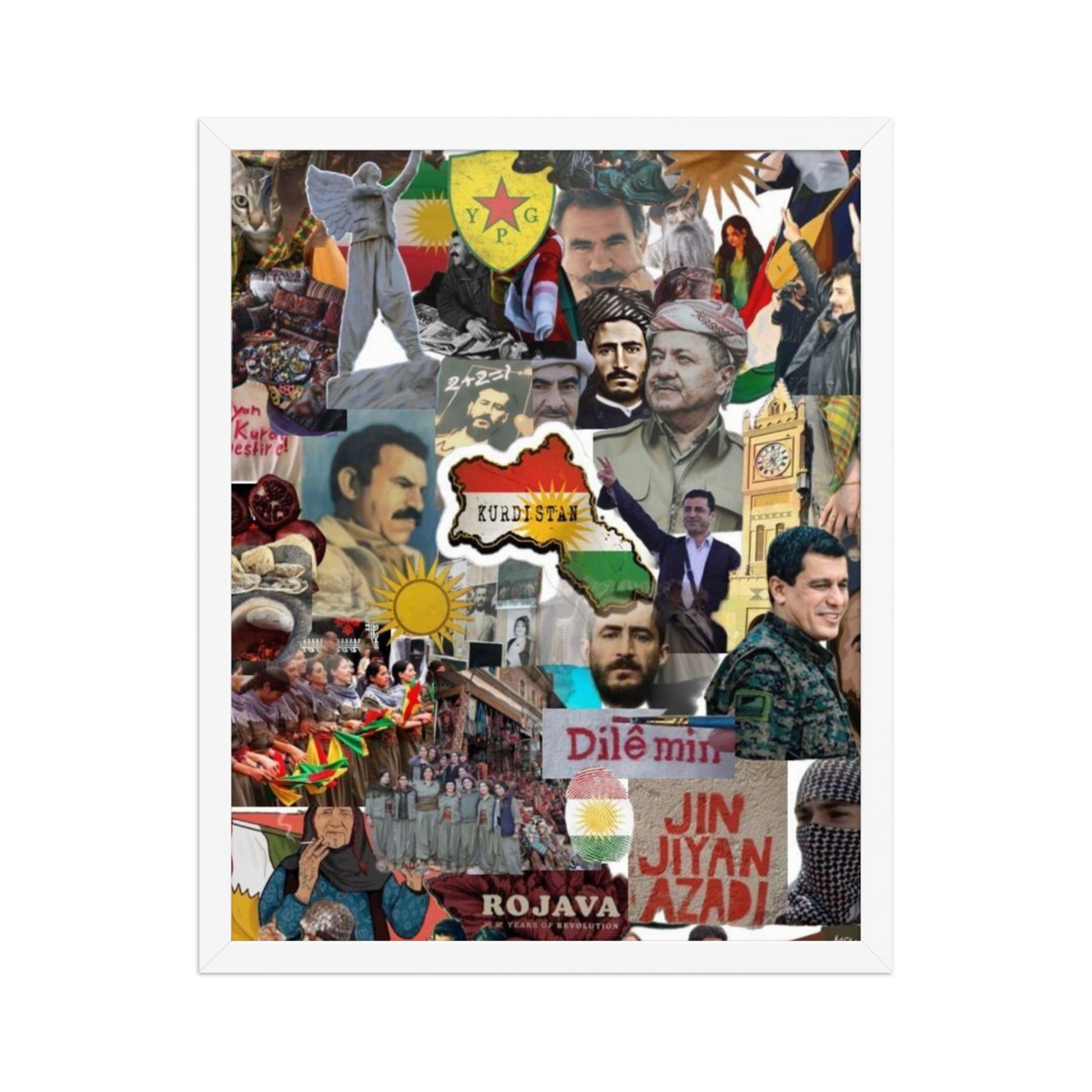 Kurdistan Yek Perca Framed Poster | Matte Print - Kurdish Wall Art Poster | MarsoniPrint