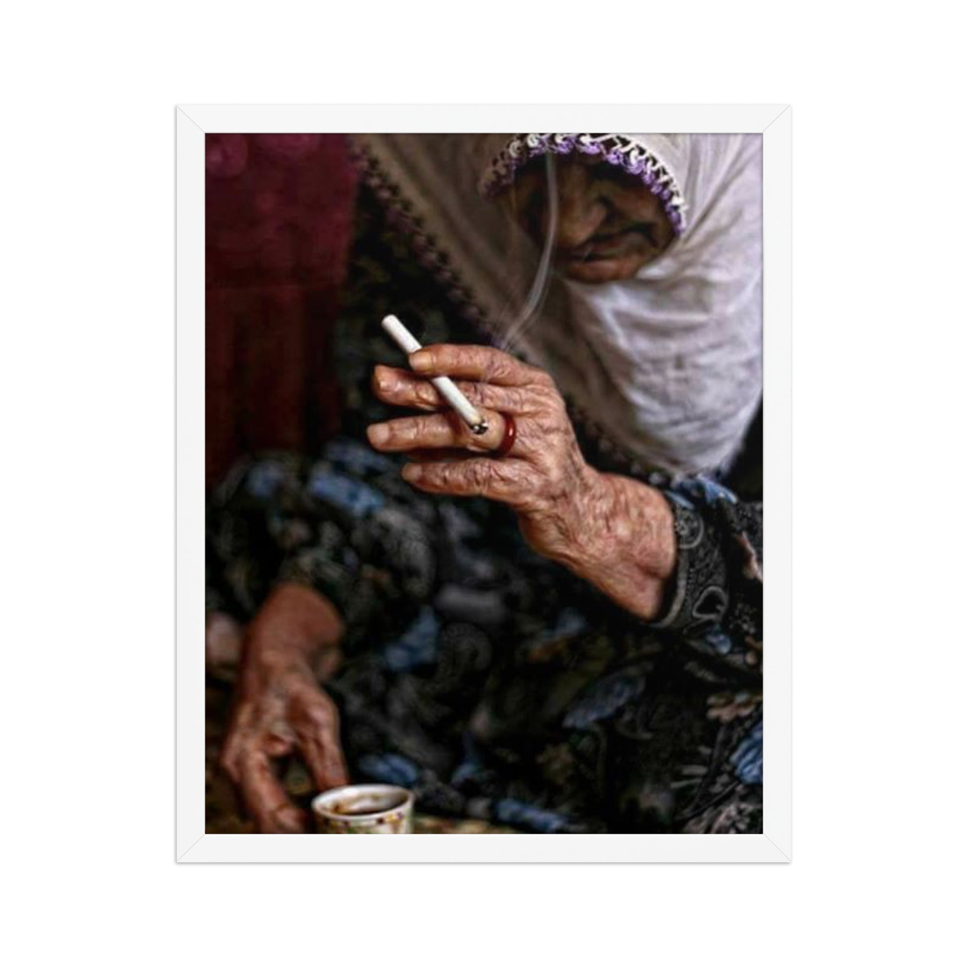 Elder Kurdish Woman Poster | Framed Heritage Art - Kurdish Wall Art Poster | MarsoniPrint