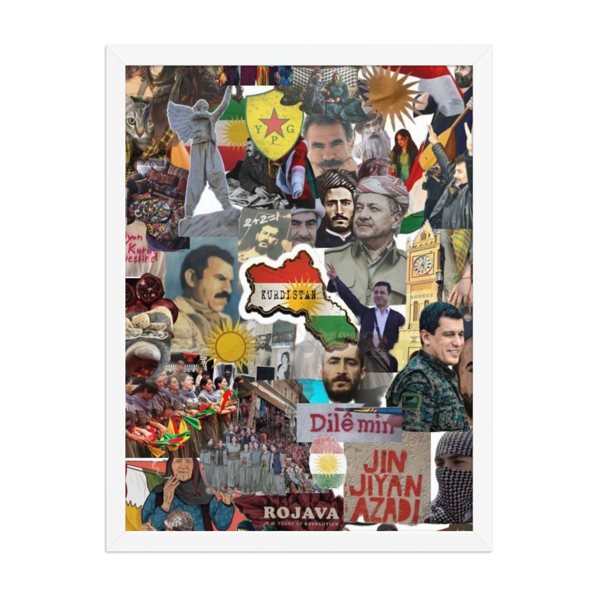 Kurdistan Yek Perca Framed Poster | Matte Print - Kurdish Wall Art Poster | MarsoniPrint