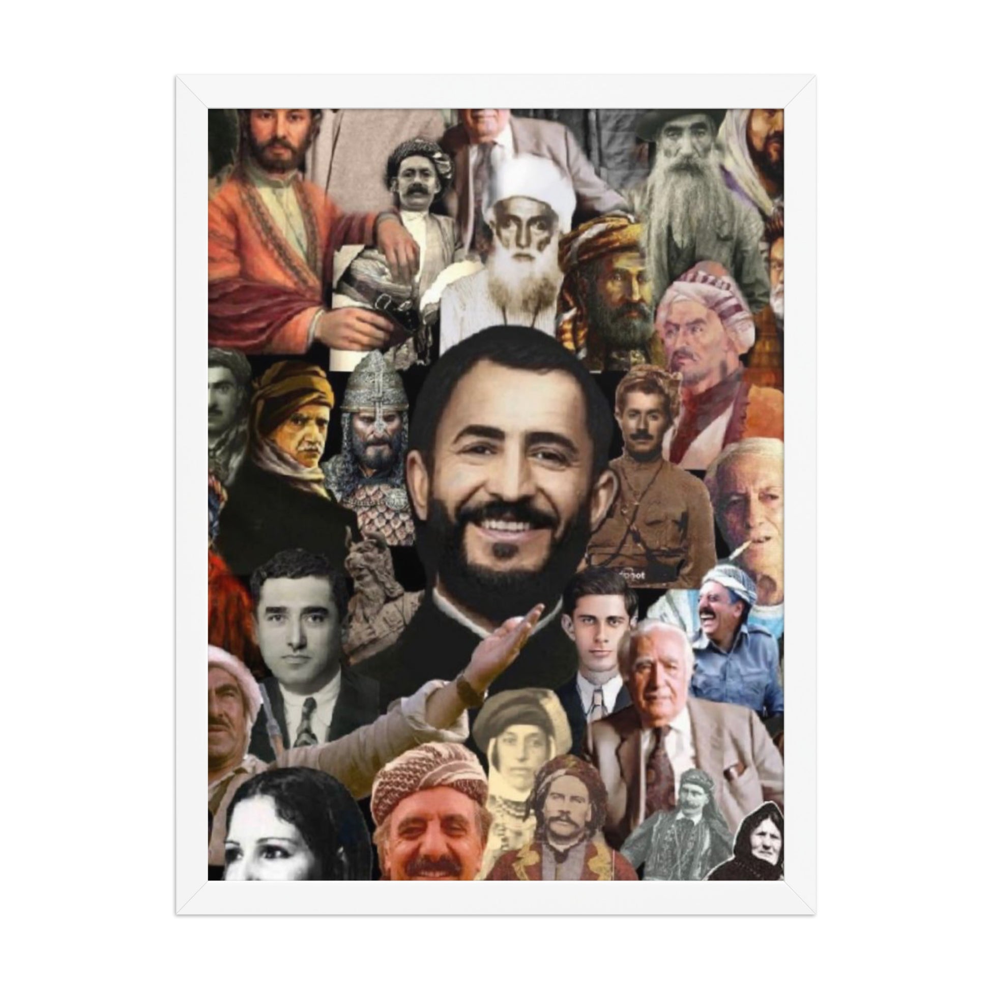 Kurdish Leaders Framed Poster | Kurdistan Flag Art - Kurdish Wall Art Poster | MarsoniPrint