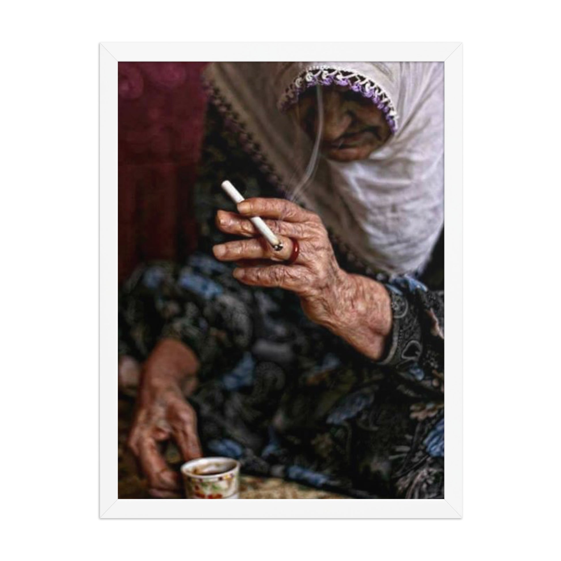 Elder Kurdish Woman Poster | Framed Heritage Art - Kurdish Wall Art Poster | MarsoniPrint