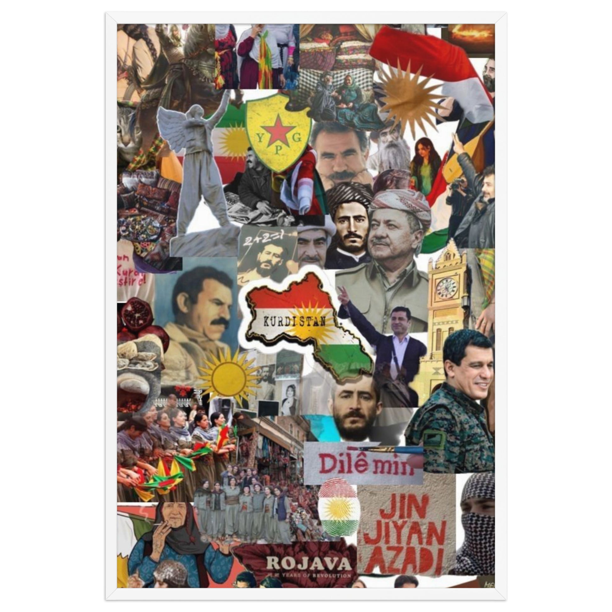 Kurdistan Yek Perca Framed Poster | Matte Print - Kurdish Wall Art Poster | MarsoniPrint