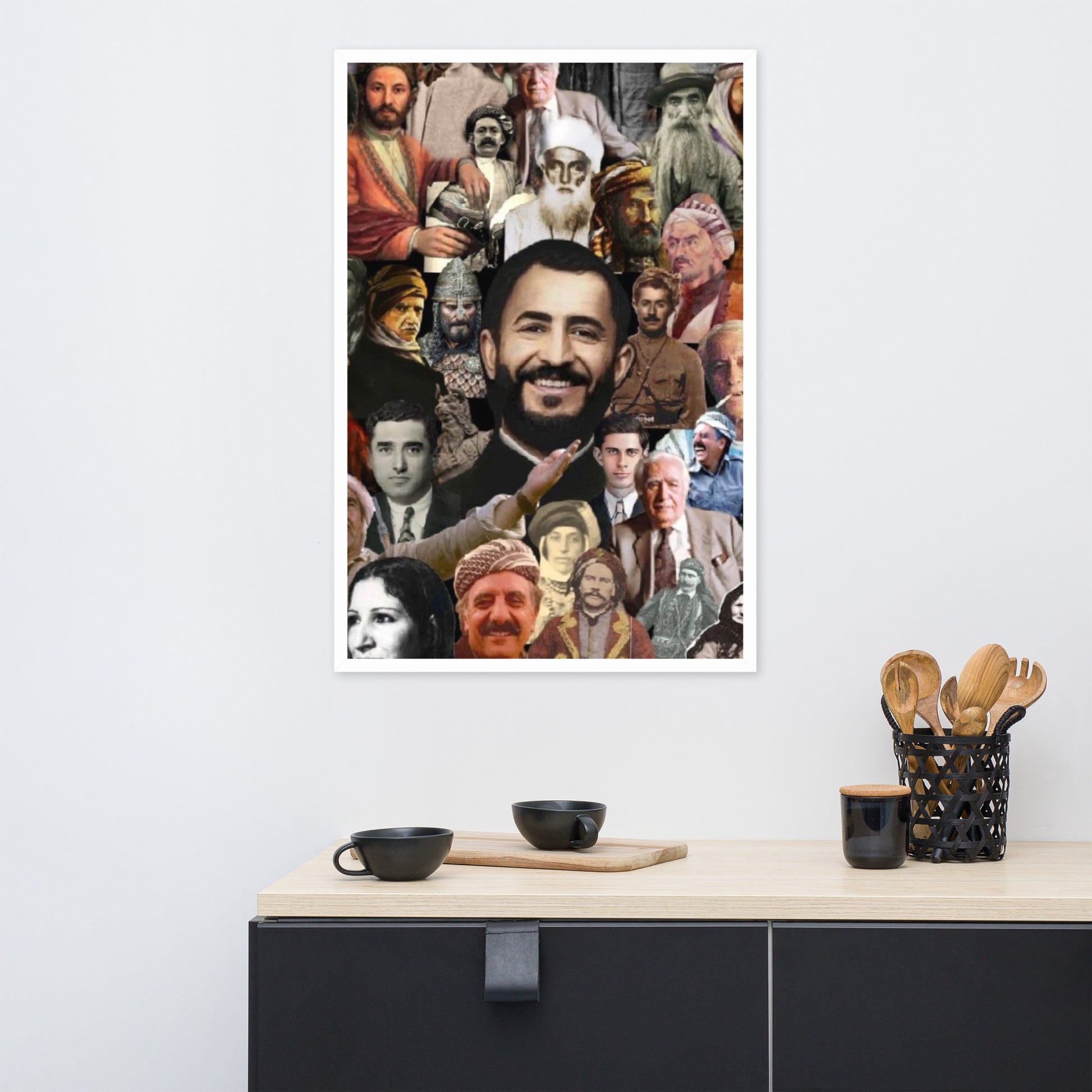 Kurdish Leaders Framed Poster | Kurdistan Flag Art - Kurdish Wall Art Poster | MarsoniPrint