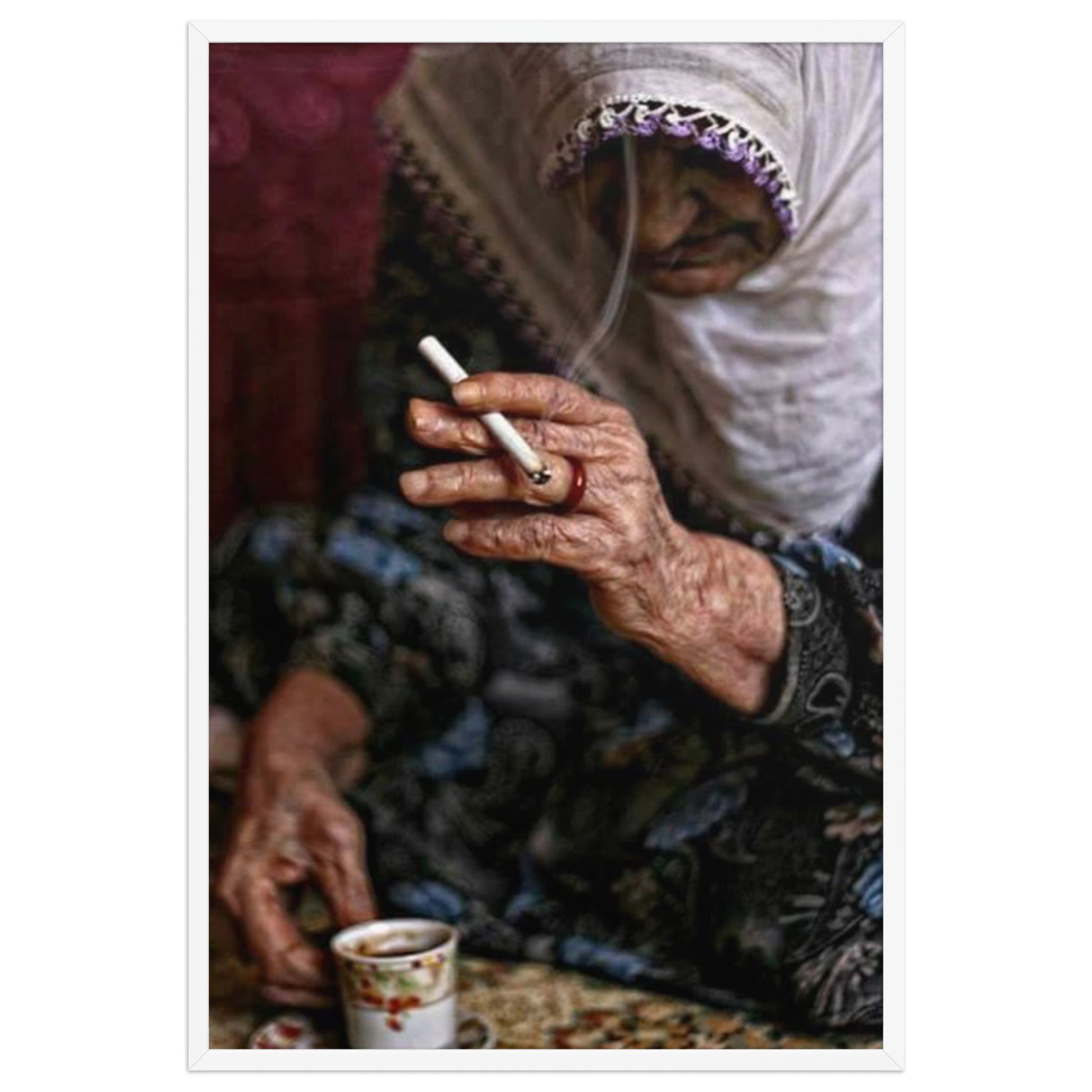 Elder Kurdish Woman Poster | Framed Heritage Art - Kurdish Wall Art Poster | MarsoniPrint