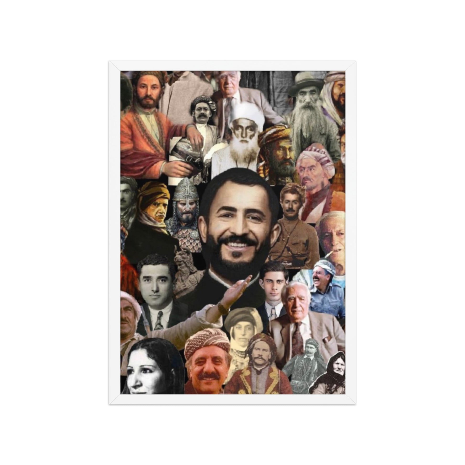 Kurdish Leaders Framed Poster | Kurdistan Flag Art - Kurdish Wall Art Poster | MarsoniPrint
