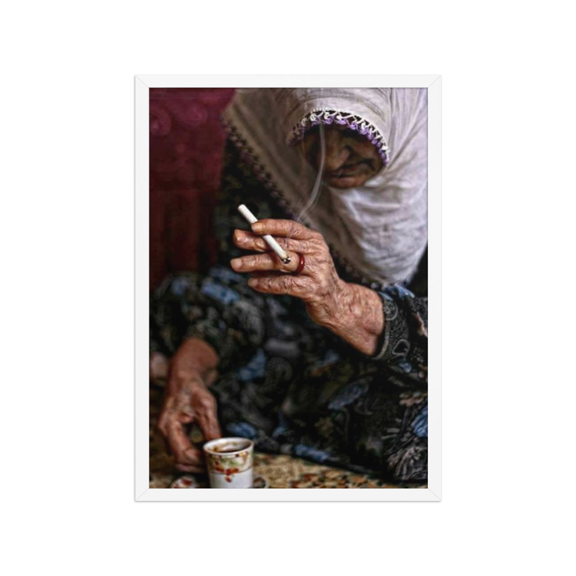 Elder Kurdish Woman Poster | Framed Heritage Art - Kurdish Wall Art Poster | MarsoniPrint