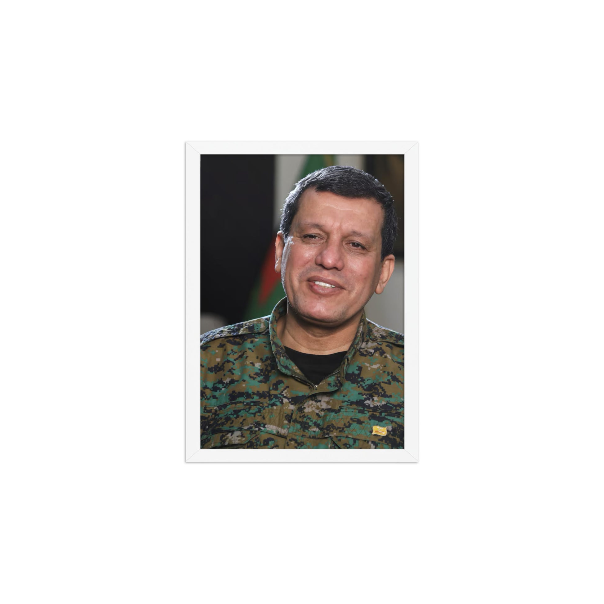Mazlum Abdi Framed Poster | Kurdish Leader Art - Kurdish Wall Art Poster | MarsoniPrint