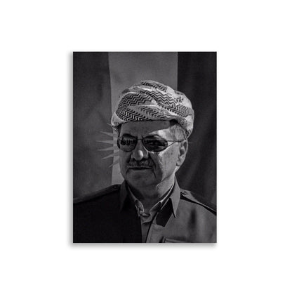 Mesut Barzani Poster | Kurdish Leader Wall Art - Kurdish Wall Art Poster | MarsoniPrint
