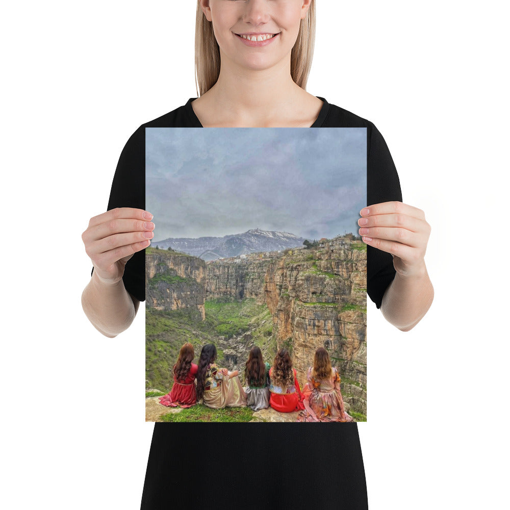 Kurdish Women Poster | Mountains Heritage Wall Art - Kurdish Wall Art Poster | MarsoniPrint