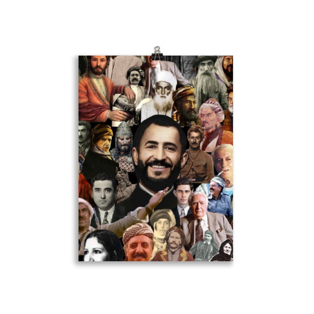 Kurdistan Leaders Poster | Kurdish History Wall Art - Kurdish Wall Art Poster | MarsoniPrint