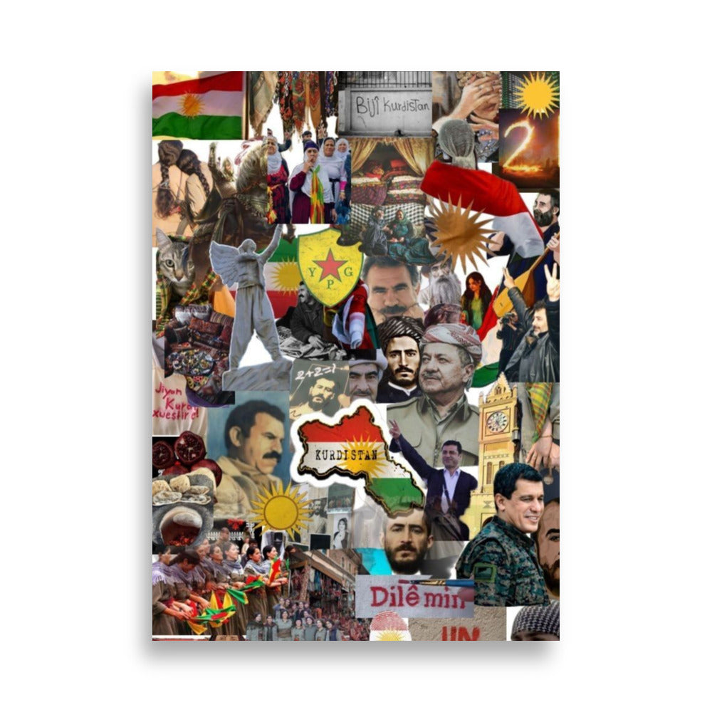 Kurdistan Historical Poster | Matte Paper Print - Kurdish Wall Art Poster | MarsoniPrint