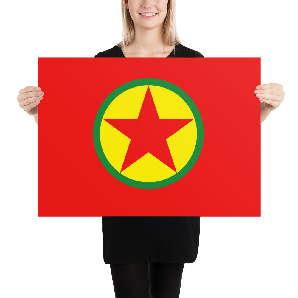 Kurdistan Flag Poster | Kurdish Identity Wall Art - Kurdish Wall Art Poster | MarsoniPrint