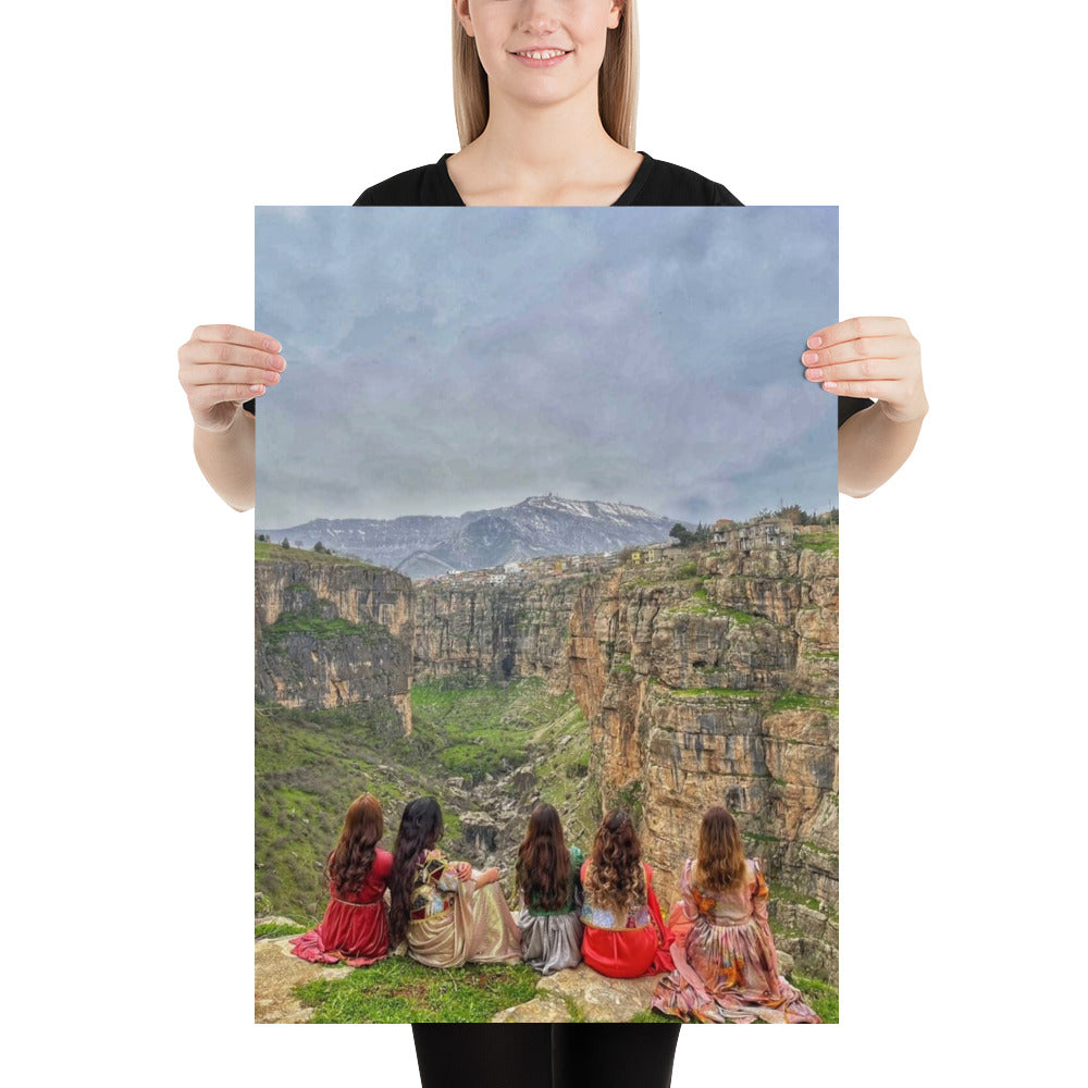 Kurdish Women Poster | Mountains Heritage Wall Art - Kurdish Wall Art Poster | MarsoniPrint