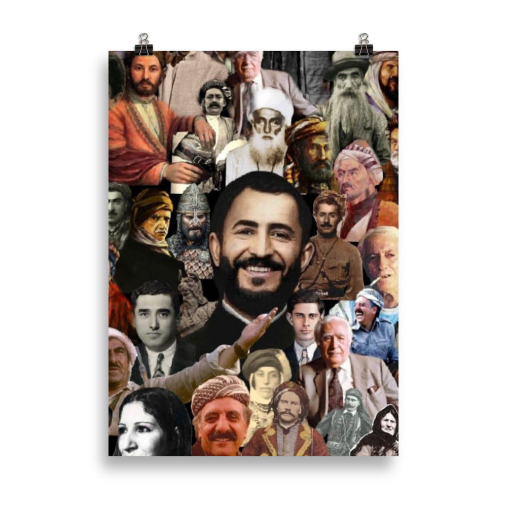 Kurdistan Leaders Poster | Kurdish History Wall Art - Kurdish Wall Art Poster | MarsoniPrint
