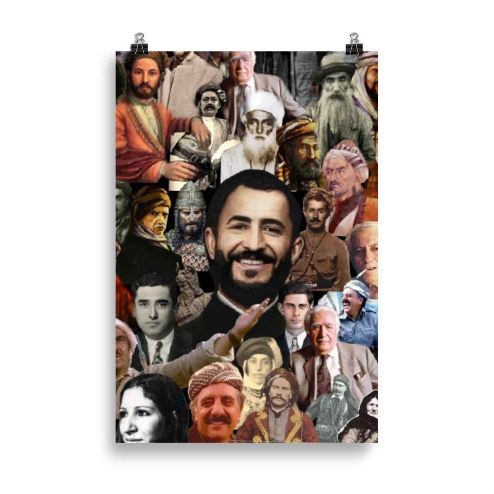 Kurdistan Leaders Poster | Kurdish History Wall Art - Kurdish Wall Art Poster | MarsoniPrint