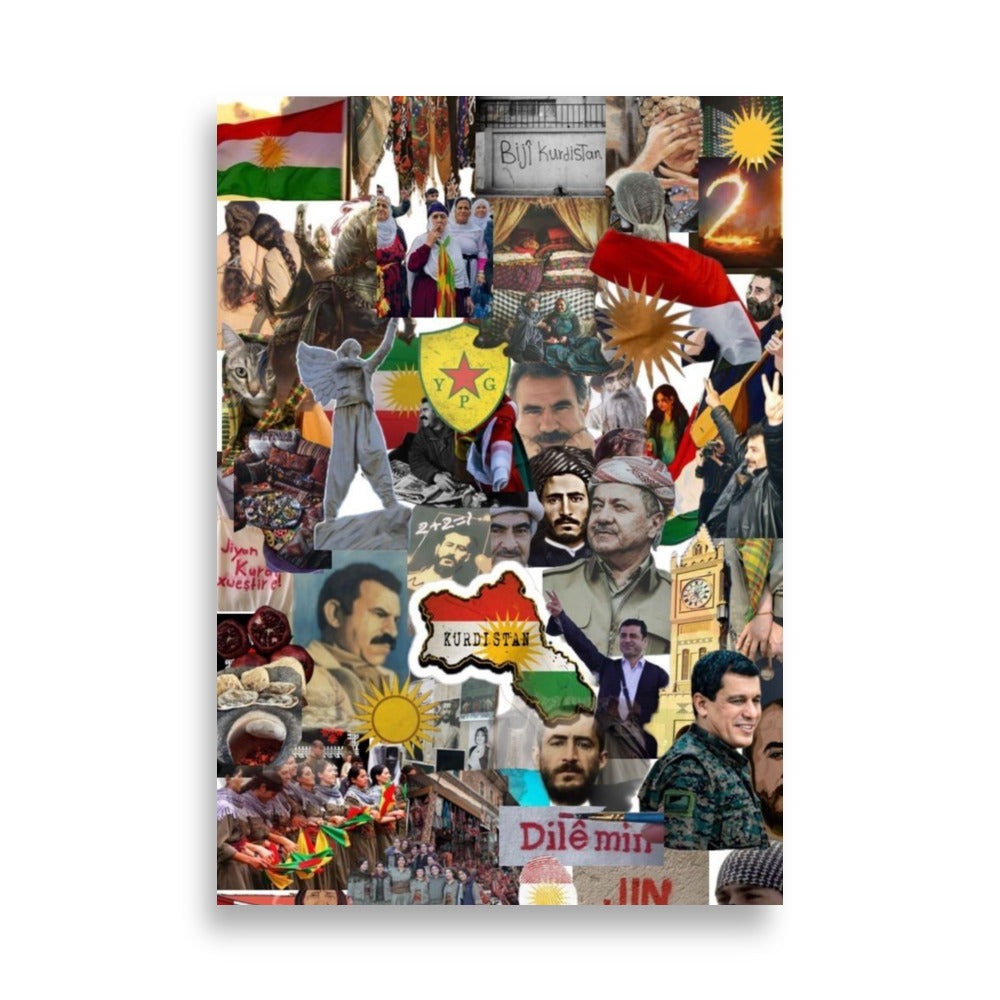 Kurdistan Historical Poster | Matte Paper Print - Kurdish Wall Art Poster | MarsoniPrint
