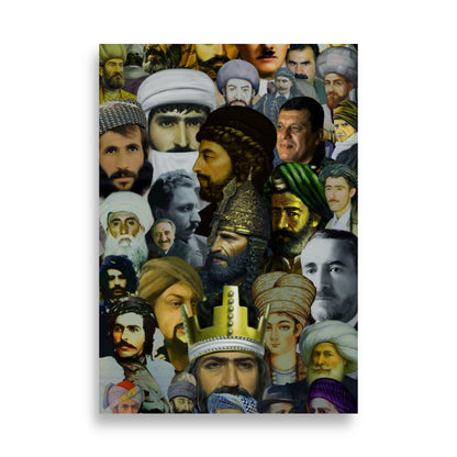 Kurdistan Leaders Paper Poster | Kurdish Wall Art - Kurdish Wall Art Poster | MarsoniPrint