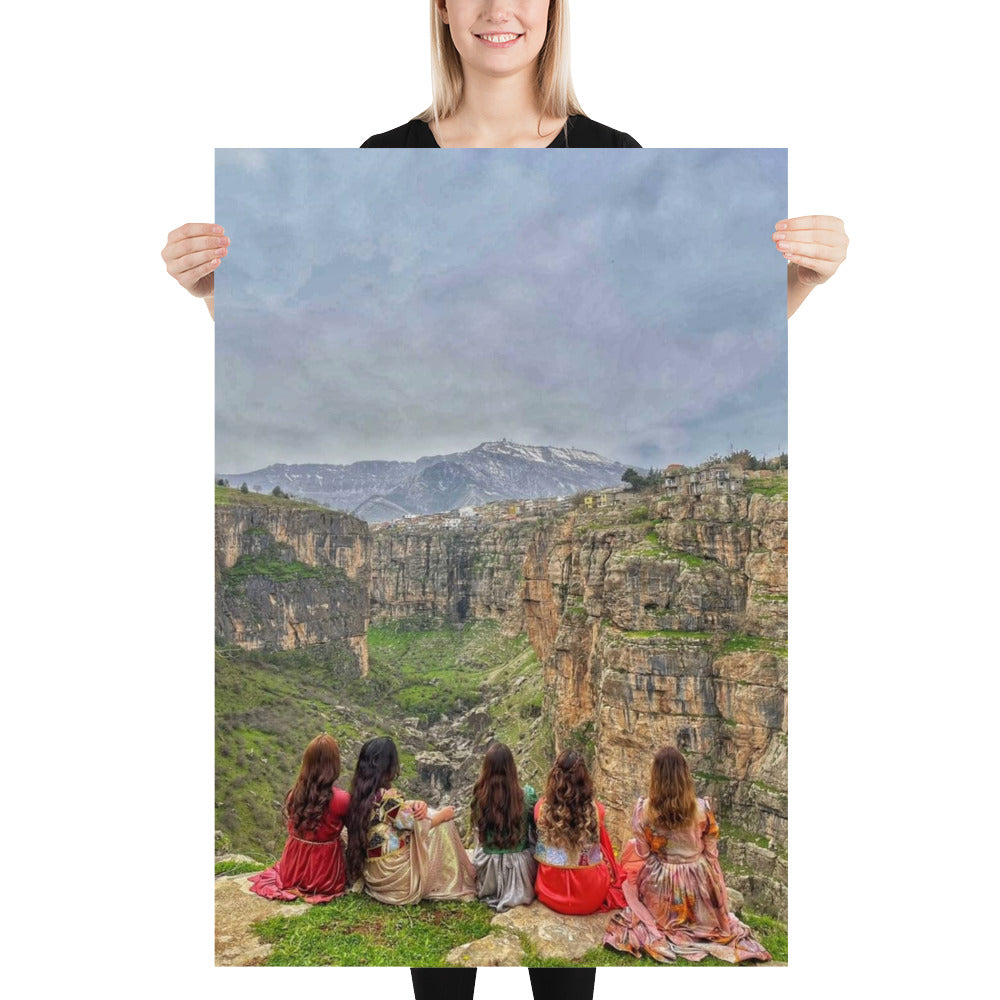 Kurdish Women Poster | Mountains Heritage Wall Art - Kurdish Wall Art Poster | MarsoniPrint