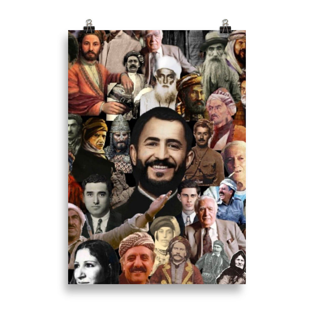 Kurdistan Leaders Poster | Kurdish History Wall Art - Kurdish Wall Art Poster | MarsoniPrint