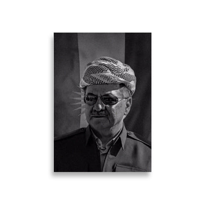 Mesut Barzani Poster | Kurdish Leader Wall Art - Kurdish Wall Art Poster | MarsoniPrint