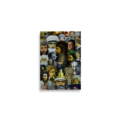 Kurdistan Leaders Paper Poster | Kurdish Wall Art - Kurdish Wall Art Poster | MarsoniPrint