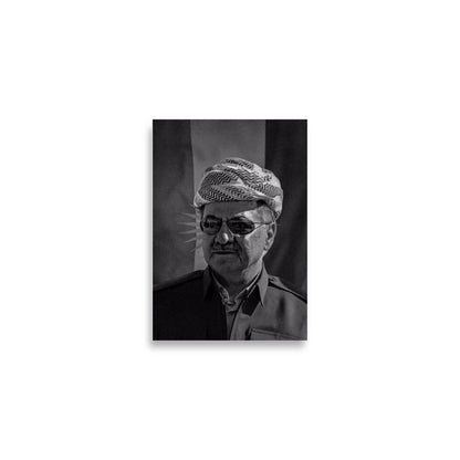 Mesut Barzani Poster | Kurdish Leader Wall Art - Kurdish Wall Art Poster | MarsoniPrint