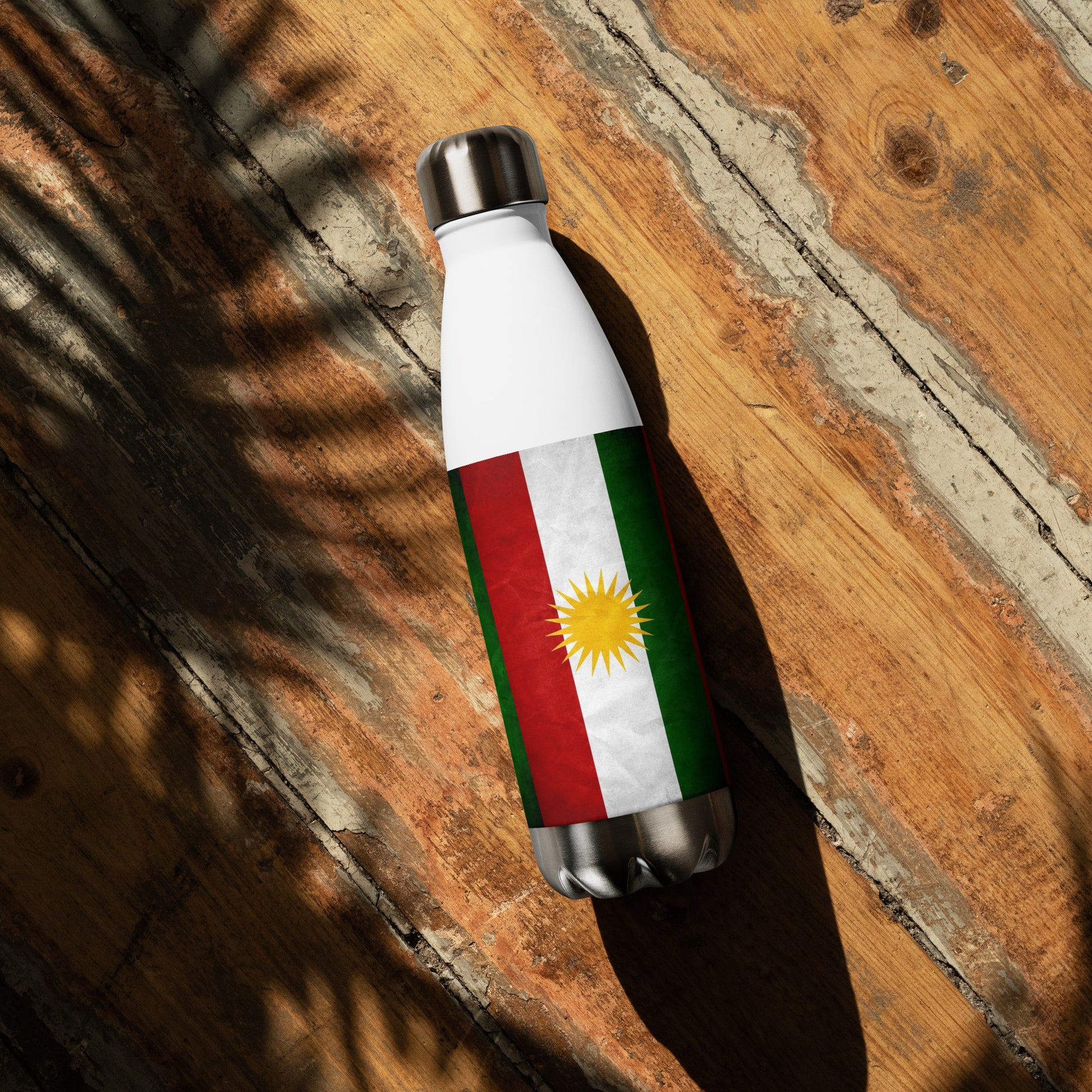 Kurdistan Flag Water Bottle – Kurdish Culture Bottle - Kurdish Identity Water Bottle | MarsoniPrint