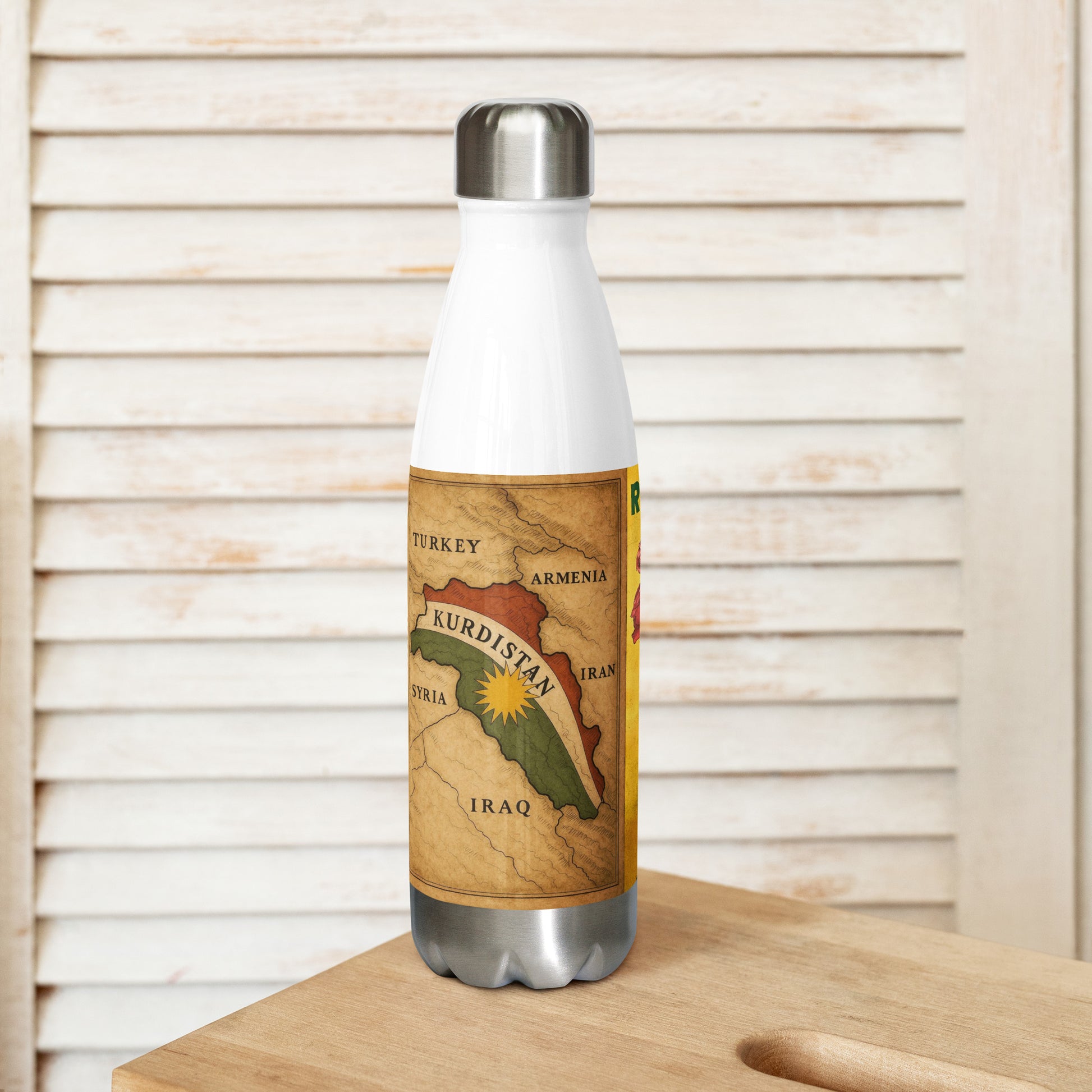 Kurdistan Cultural Water Bottle – Kurdish Identity Bottle - Kurdish Identity Water Bottle | MarsoniPrint