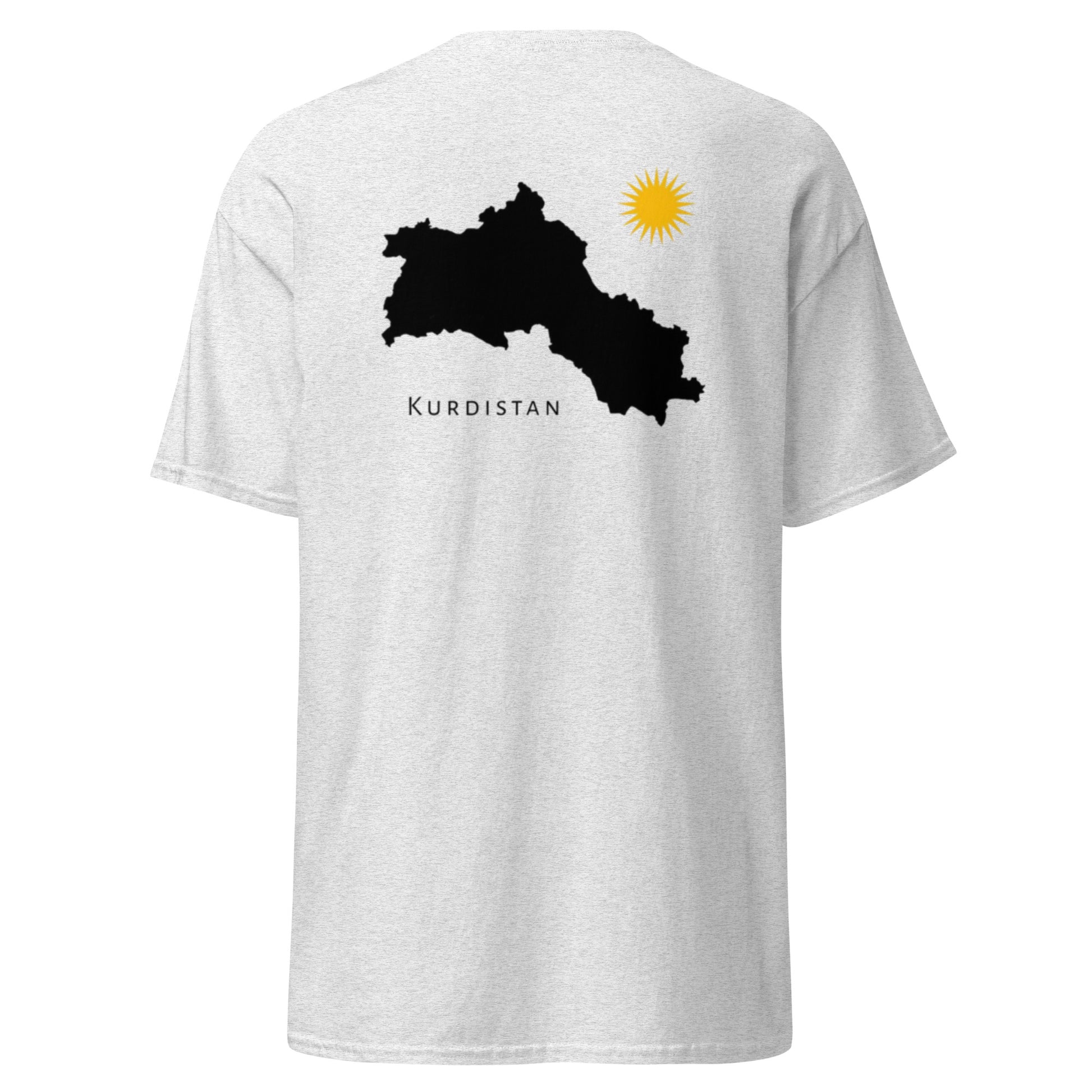 Kurdistan Map T-Shirt | Back Side Design | Kurdish Unisex Tee - Kurdish Identity T-Shirt | MarsoniPrint