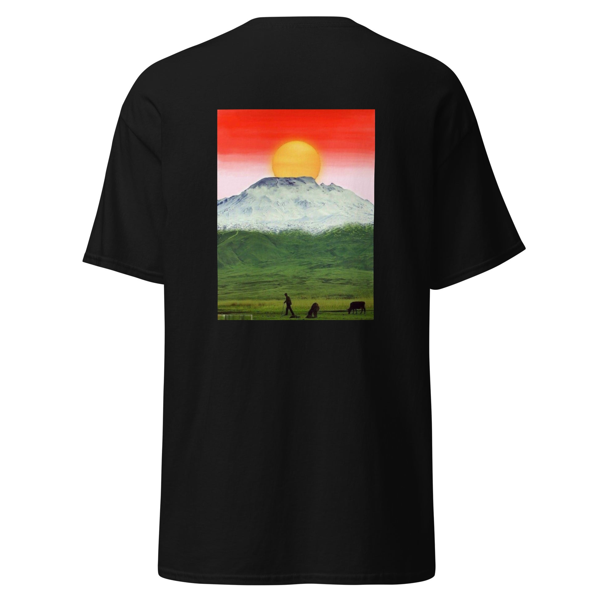 Kurdistan Mountains & Roj T-Shirt | Back Side Printing | Kurdish Tee - Kurdish Identity T-Shirt | MarsoniPrint